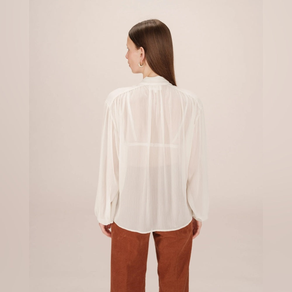 TIE-NECK BLOUSE ECRU
SPLENDIDE