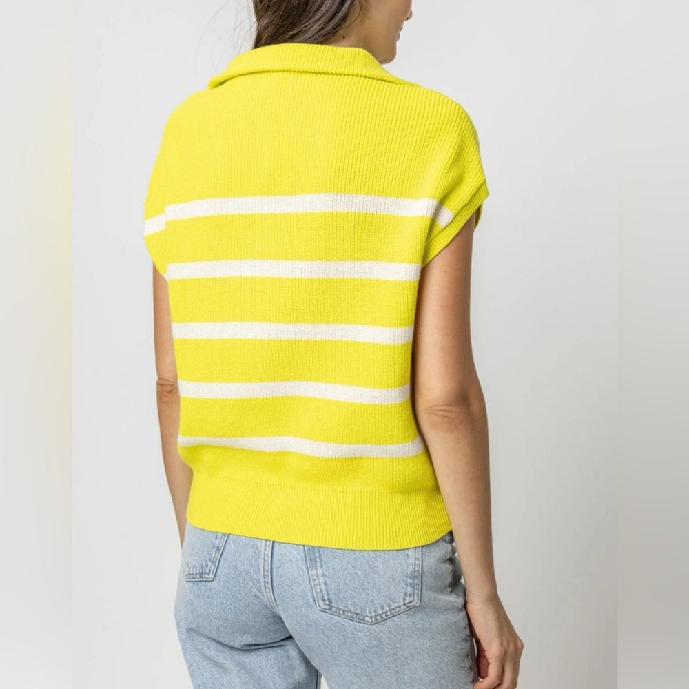 Lilla P 🌷 - Half Zip Striped Sweater