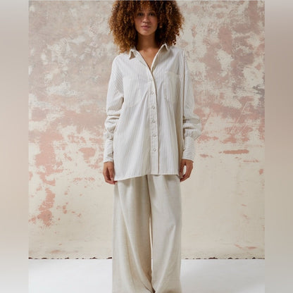 East 42nd Street - OS Pinstripe Button Down Collar Shirt