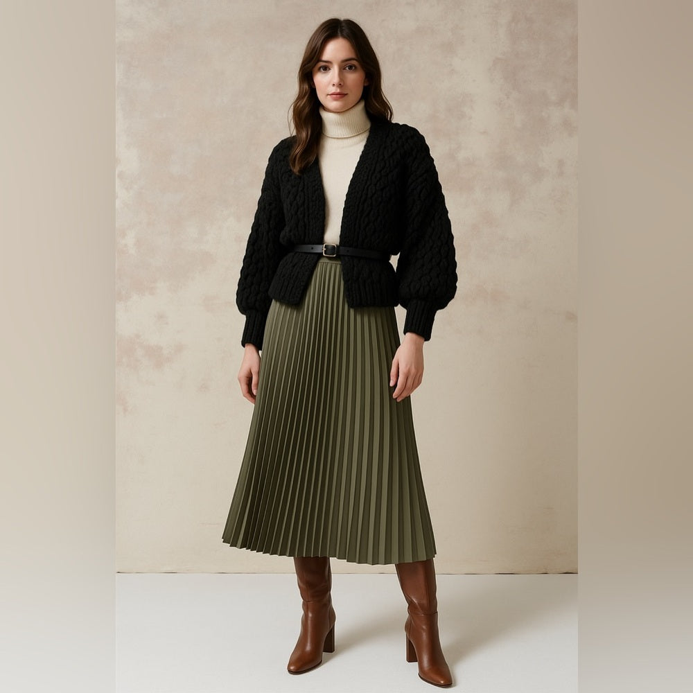 East 42nd Street - Olive Green Women's Skirt