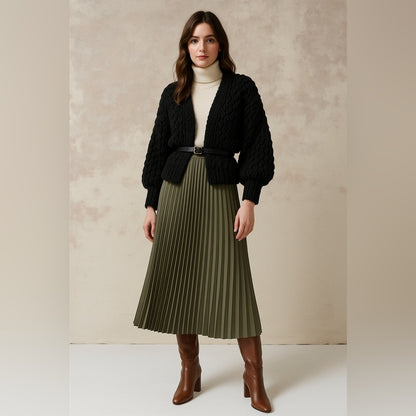 East 42nd Street - Olive Green Women's Skirt