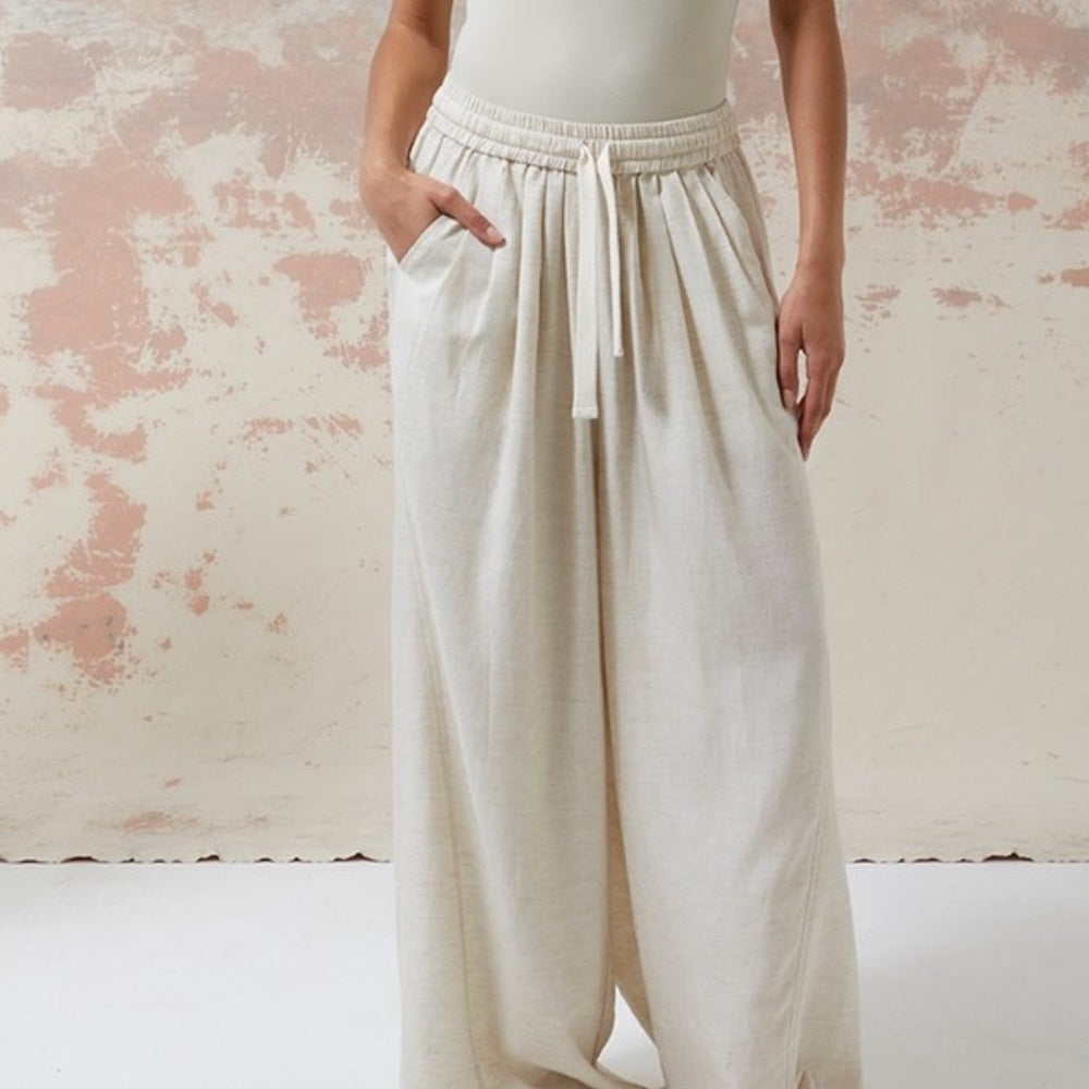 East 42nd Street - Beige Wide leg Pant