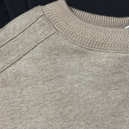 East 42nd Street - OS Fawn Crop Knit Neck Sweat