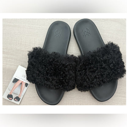 Malvados Women's Sky Blue fur Slippers