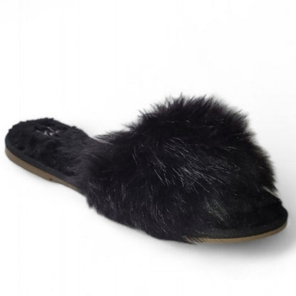 Malvados Women's Sky Blue fur Slippers