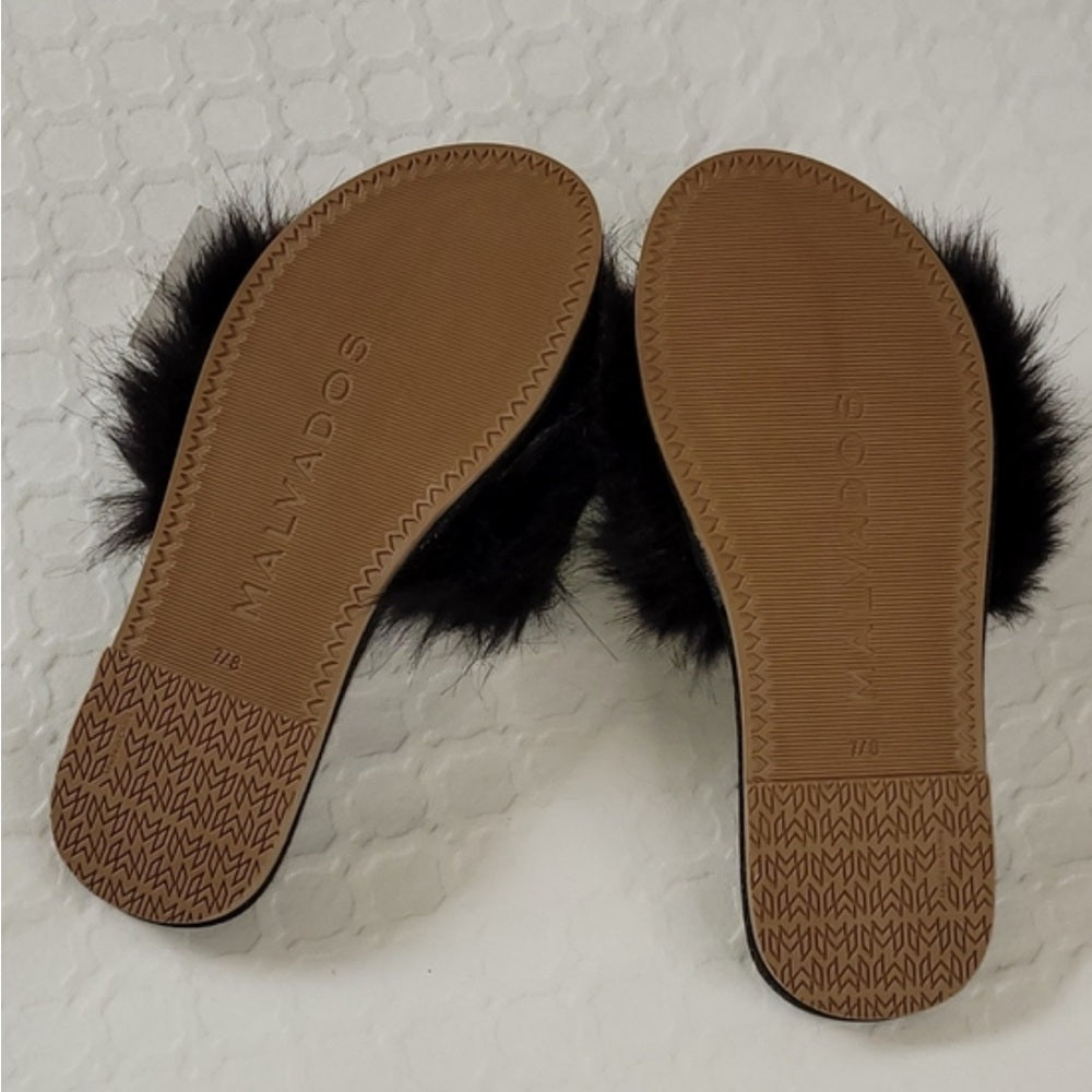 Malvados Women's Sky Blue fur Slippers