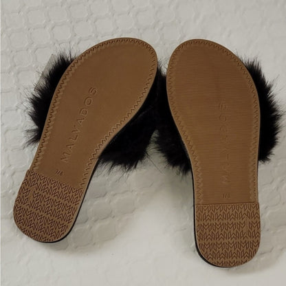 Malvados Women's Sky Blue fur Slippers