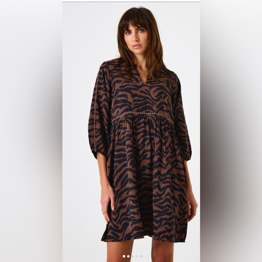 GARCIA- Brown and Black Animal Print Dress