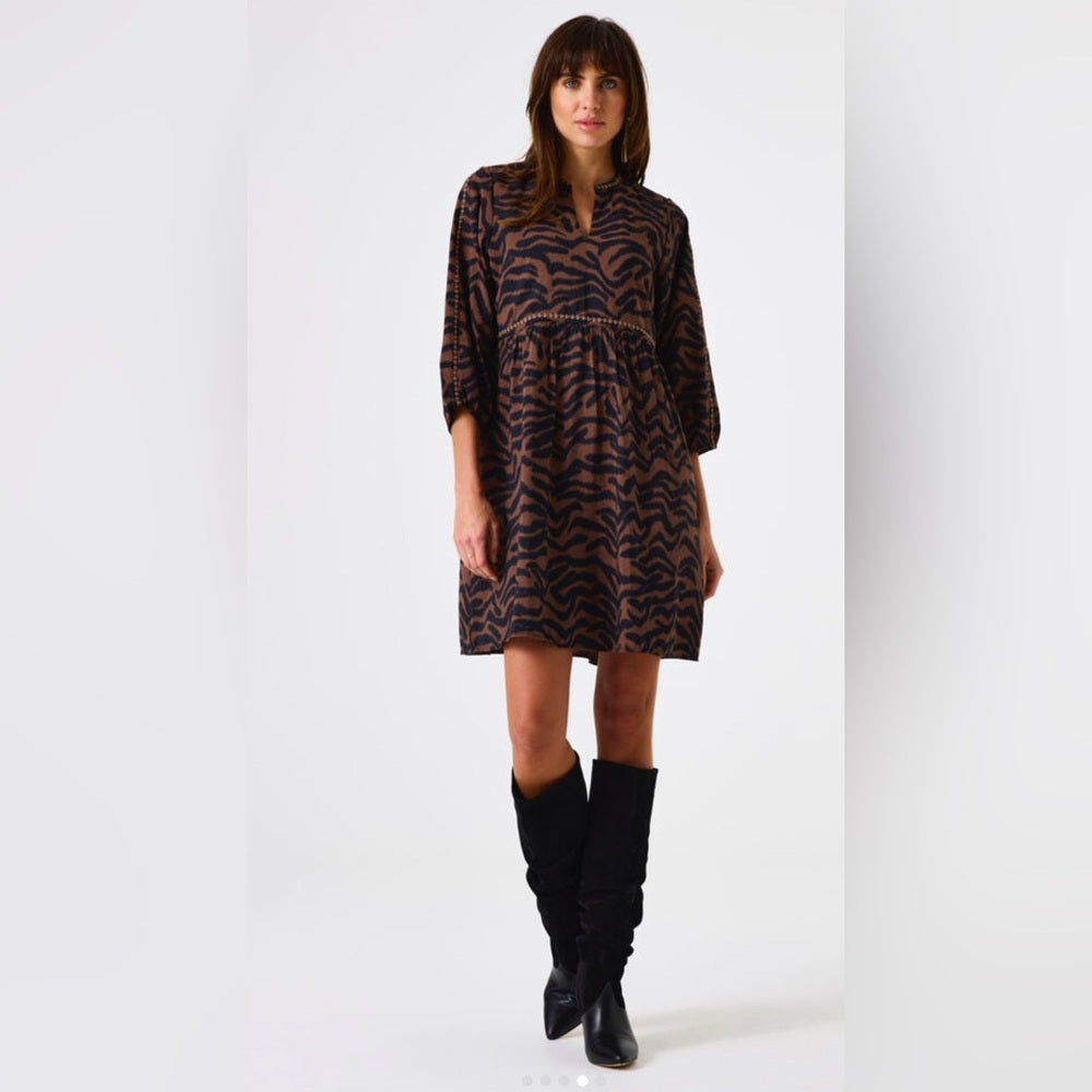 GARCIA- Brown and Black Animal Print Dress