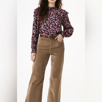 GRACIA- Multicolor Blouse with Ruffle Details