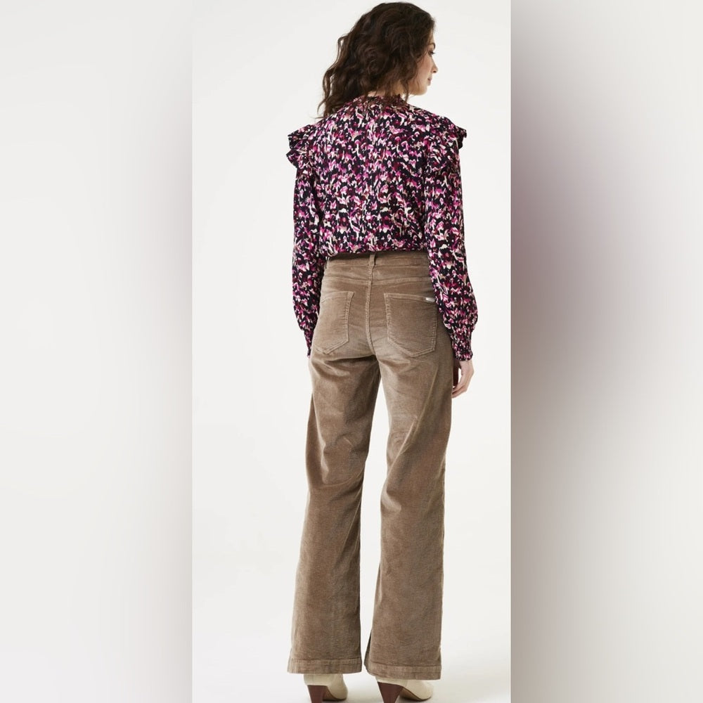 GRACIA- Multicolor Blouse with Ruffle Details