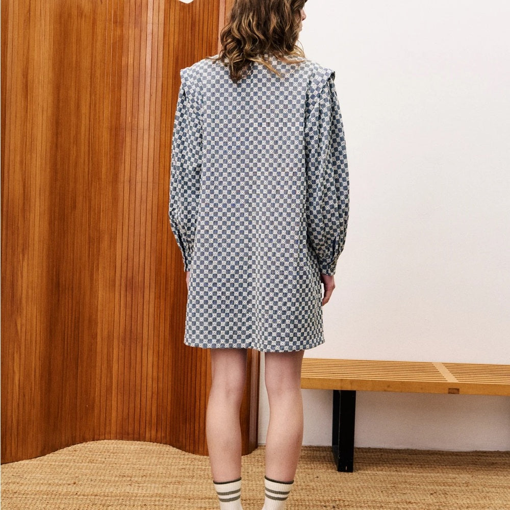 🇫🇷FRNCH - BLUE ALLIUM JEAN DRESS