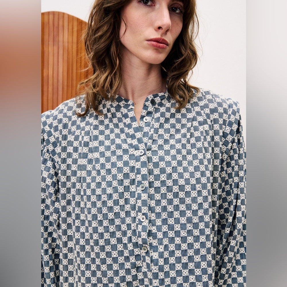🇫🇷FRNCH - BLUE ALLIUM JEAN DRESS