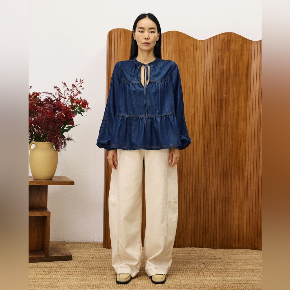 FRNCH 🇫🇷- BLUE JEAN CIXOUS BLOUSE