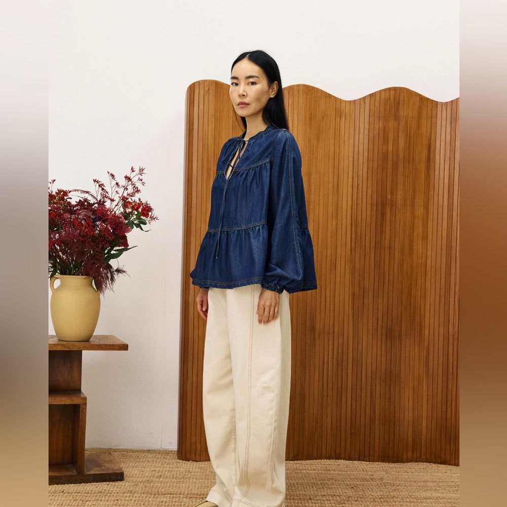 FRNCH 🇫🇷- BLUE JEAN CIXOUS BLOUSE