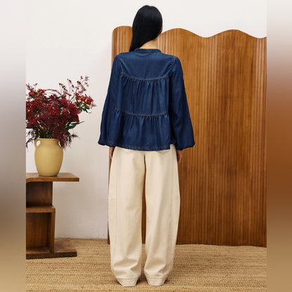 FRNCH 🇫🇷- BLUE JEAN CIXOUS BLOUSE