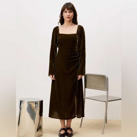 FRNCH 🇫🇷 - THELMA ICE BROWN DRESS