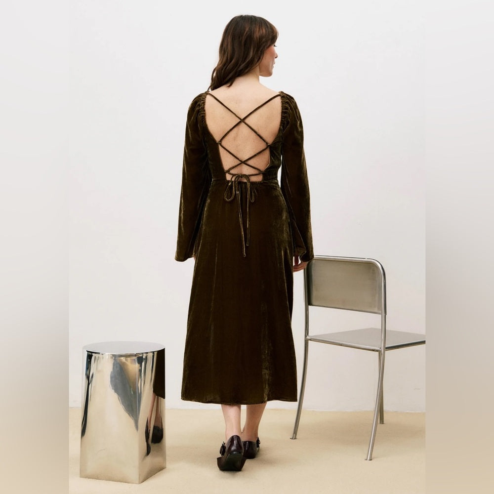 FRNCH 🇫🇷 - THELMA ICE BROWN DRESS