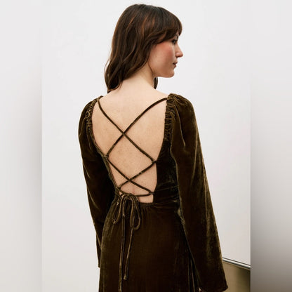 FRNCH 🇫🇷 - THELMA ICE BROWN DRESS