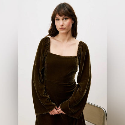 FRNCH 🇫🇷 - THELMA ICE BROWN DRESS