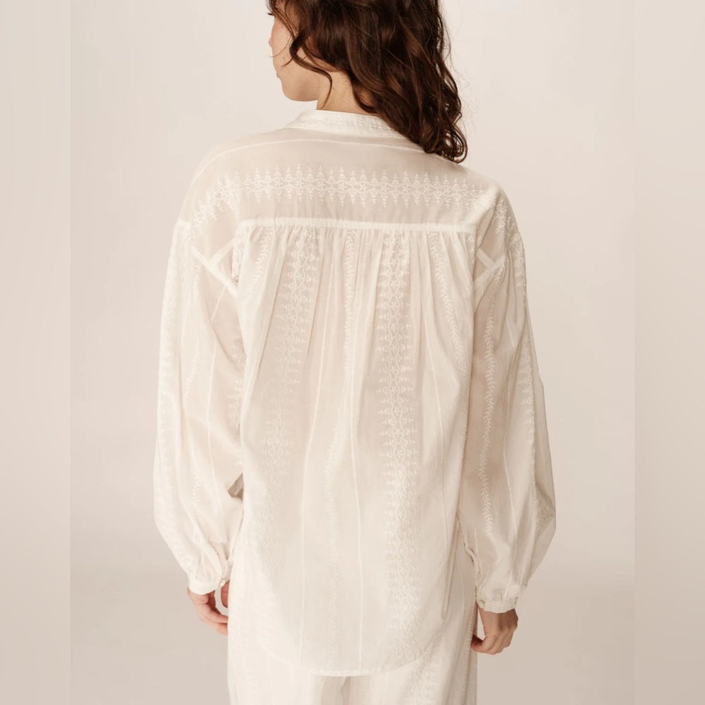 Grace & Mila - EMBROIDERED COLLAR
BLOUSE ECRU PERSIA