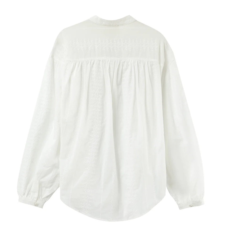 Grace & Mila - EMBROIDERED COLLAR
BLOUSE ECRU PERSIA