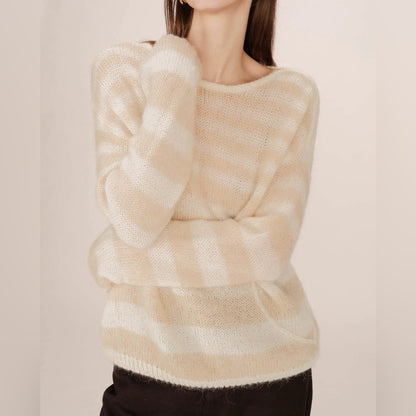 Grace & Mila - STRIPED SWEATER VANILLA
SAND