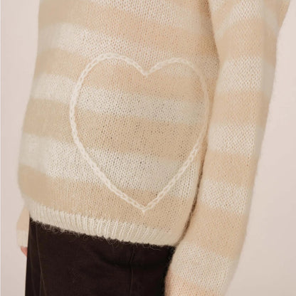 Grace & Mila - STRIPED SWEATER VANILLA
SAND