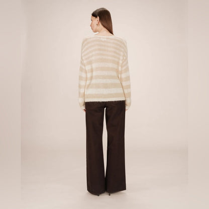 Grace & Mila - STRIPED SWEATER VANILLA
SAND