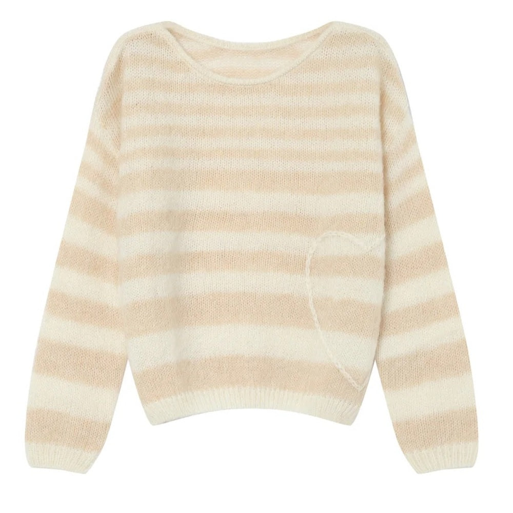 Grace & Mila - STRIPED SWEATER VANILLA
SAND