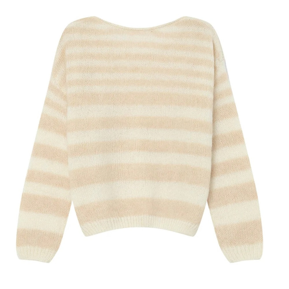 Grace & Mila - STRIPED SWEATER VANILLA
SAND