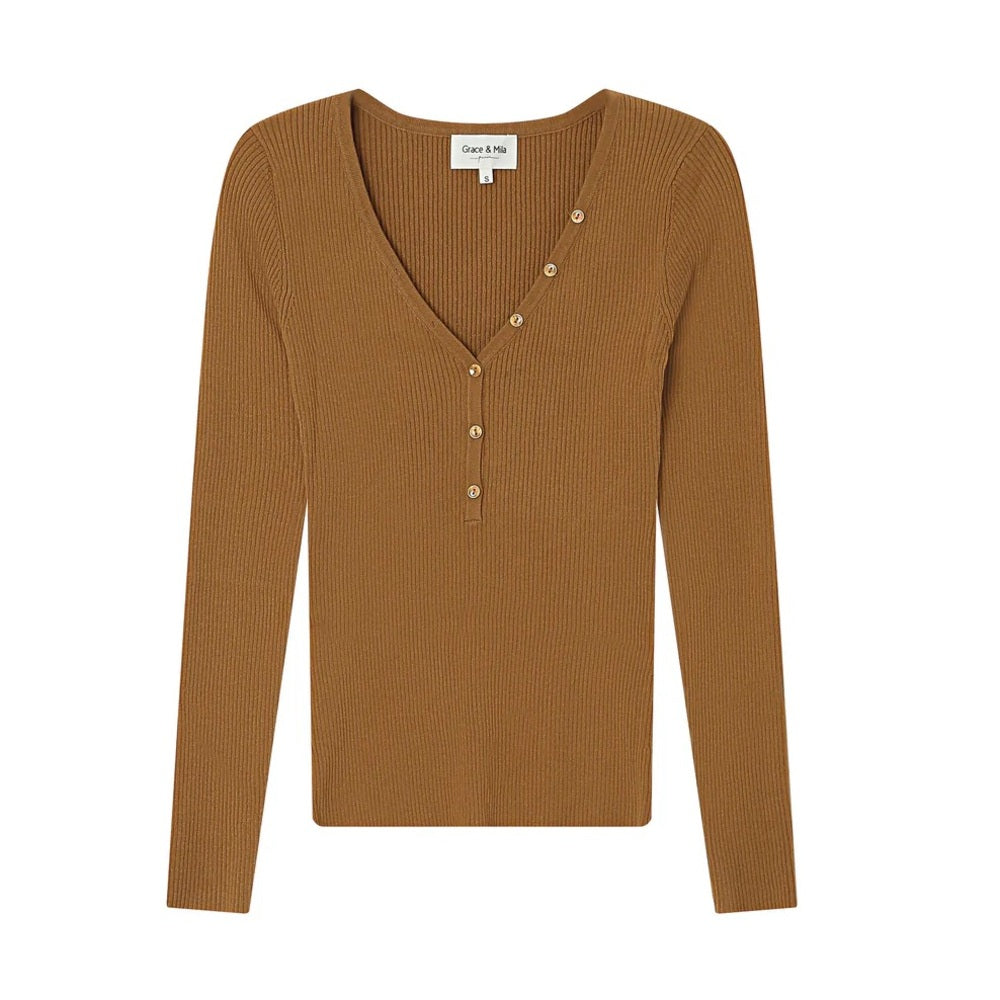 Grace & Mila - FINE KNIT SWEATER OCHER
SATURNIN