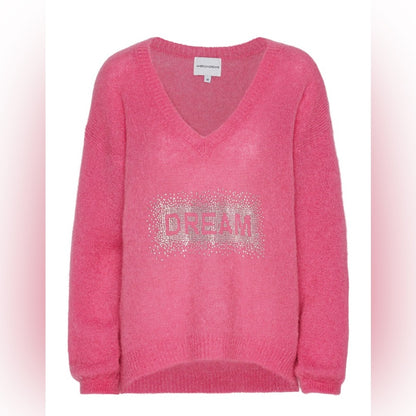 American Dreams 🇮🇹-Silja V Neck Crystal Pullover Pink