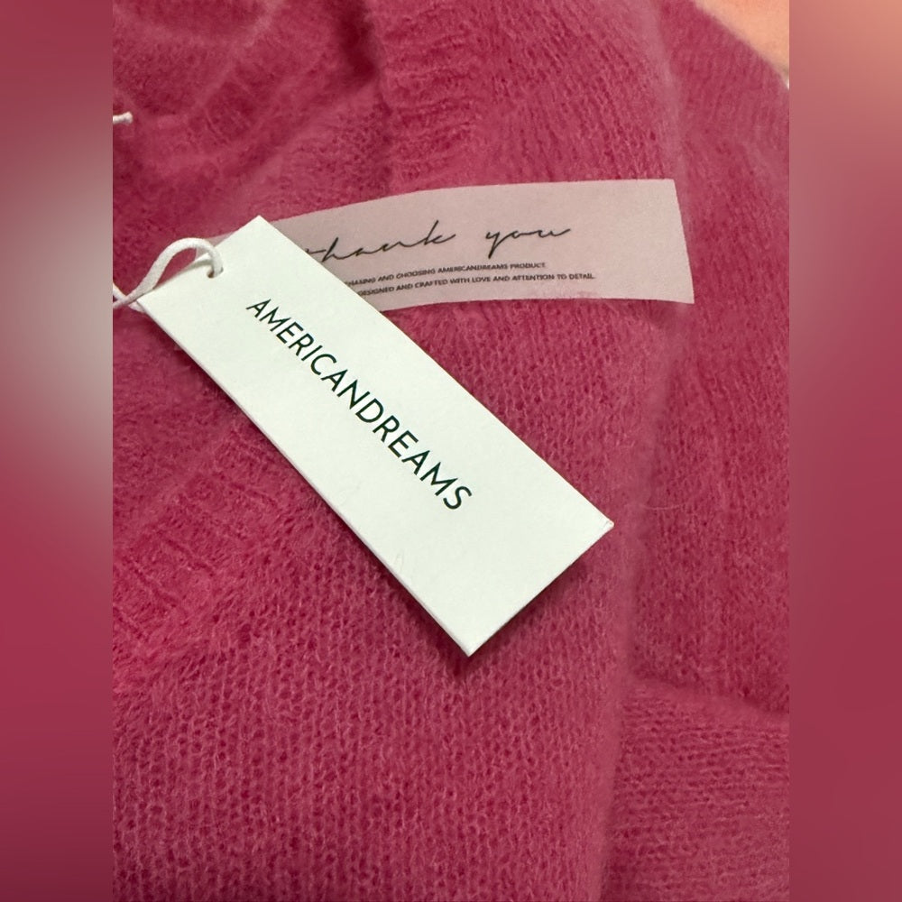 American Dreams 🇮🇹-Silja V Neck Crystal Pullover Pink