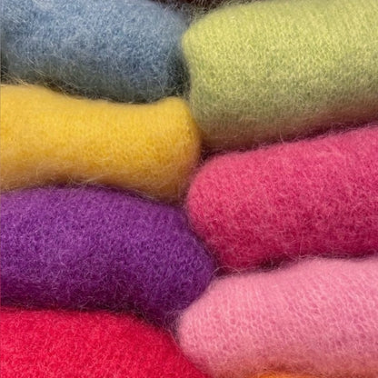 American Dreams 🇮🇹 - Milana LS Mohair Knit Pink Dream