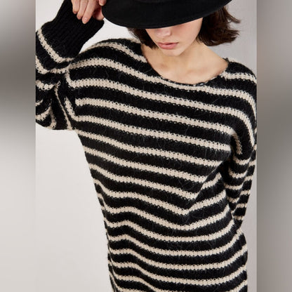 Apricot 🍑-Oversized Stripe Jumper Mini Dress