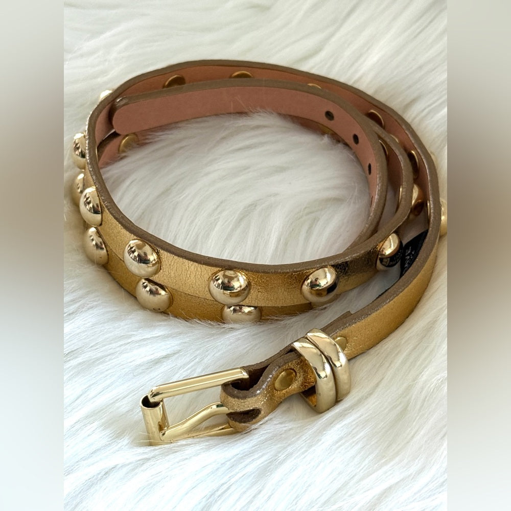 🇨🇦 Brave Leather Collection - Yellow and Rounded Gold Stud Work