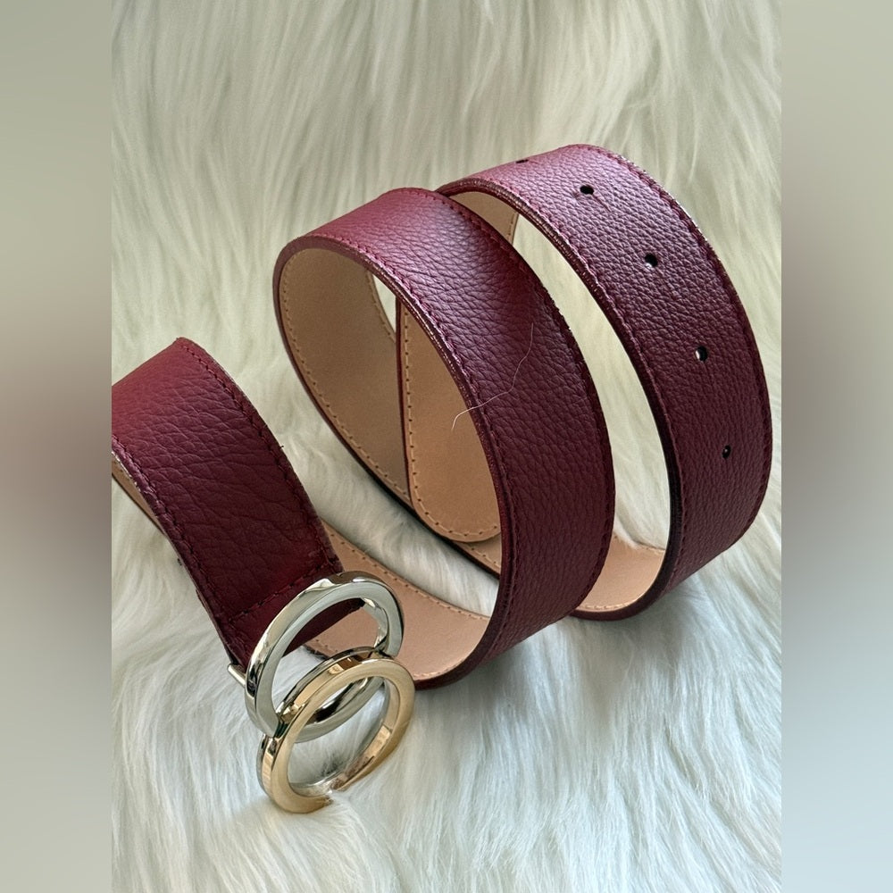 🇨🇦 Brave Leather Collection - Red Leather Belt