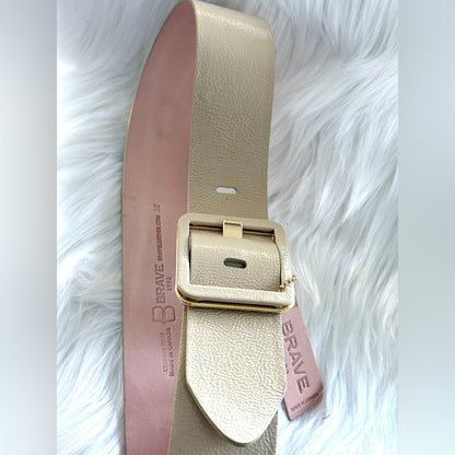 🇨🇦 Brave Leather Collection - tan Patent Leather w gold Accent MAKANI