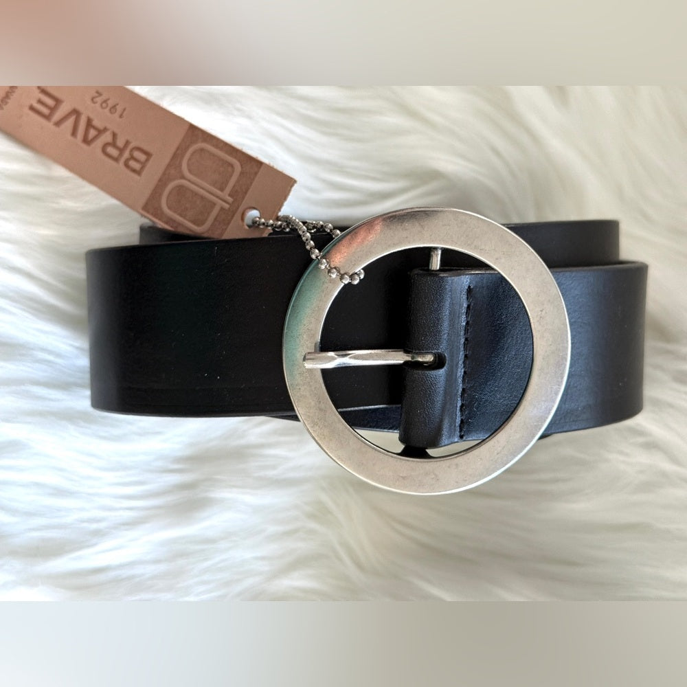 🇨🇦 Brave Leather Collection - Black Leather w SILVER buckle TAMSIN