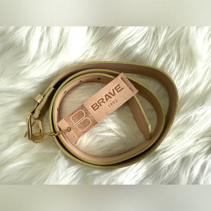 Sesama Patent - Gold - Leather Belt -MILLIE