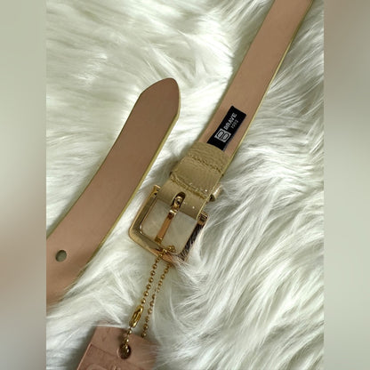Sesama Patent - Gold - Leather Belt -MILLIE