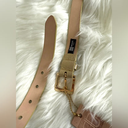 Sesama Patent - Gold - Leather Belt -MILLIE