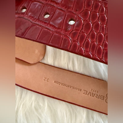 BRAVE Leather- Ferrari Red Barcelona - LILOU