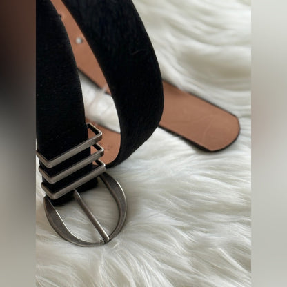 🇨🇦 Brave Leather Collection - Black Pony Hair with silver hardware