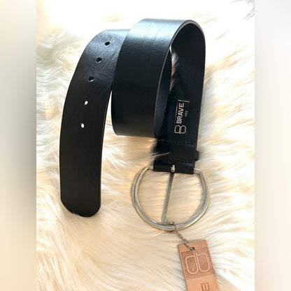 BRAVE Leather - Black Bridle - Silver YASLIN