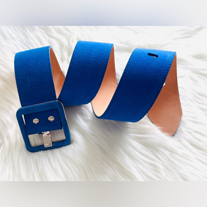 🇨🇦 Brave Leather Collection - Blue Suede Leather w gold Accent MAKANI