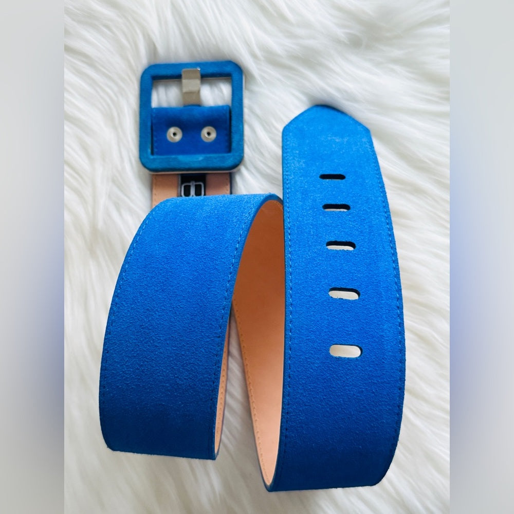 🇨🇦 Brave Leather Collection - Blue Suede Leather w gold Accent MAKANI