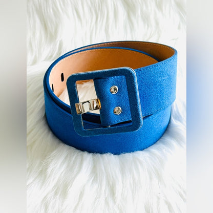 🇨🇦 Brave Leather Collection - Blue Suede Leather w gold Accent MAKANI