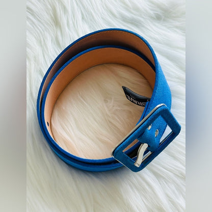 🇨🇦 Brave Leather Collection - Blue Suede Leather w gold Accent MAKANI